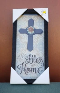 Shadow Box Cross "May God Bless This Home" - Picture 1 of 8