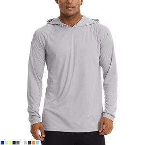 Camisas con capucha informales de manga larga para hombre UPF 50+ senderismo pesca bloqueador solar - Imagen 1 de 159