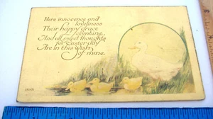 ALTE OSTERPOSTKARTE ~ HIER UNSCHULD UND LIEBLICHKEIT... ~ 1818B ~ HERGESTELLT IN DEN USA - Bild 1 von 2