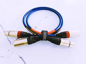 VAN DAMME XLR-XLR Analogue Interconnects Cable 0.5m Stereo pair - Picture 1 of 4