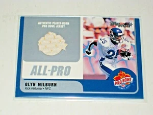 2000 Topps Stars Pro Bowl Jerseys Patch GM-KR Glyn Milburn Chicago Bears - Picture 1 of 2