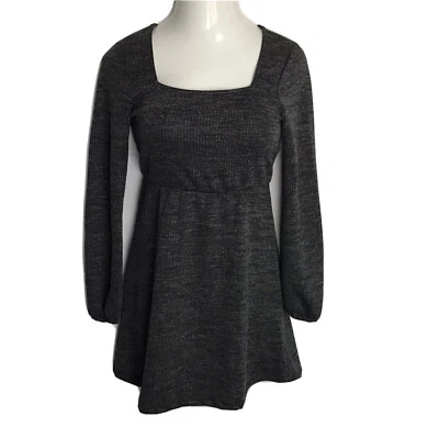 Xhilaration Cute Dress ~ Sz S ~ Charcoal Gray ~ Above Knee ~ Long Sleeve  - Image 1 of 4