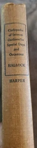 Cyclopedia of Sermon Outlines for Special Days 1925 Antique Hard Cover Book - Picture 1 of 11