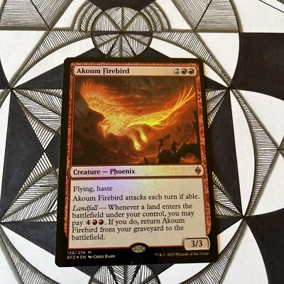 MTG Akoum Firebird Battle for Zendikar 138/274 Foil Mythic - Image 1 of 3