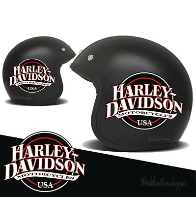 WORLDCUSTOMCHOPPER 2 Adesivi Stickers Harley Davidson per casco Bandit moto custom