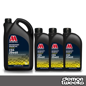 Millers Oils CSS Nanodrive 20W60 Motorsport Engine Oil - 8 Litres (5L & 3L) - Picture 1 of 1