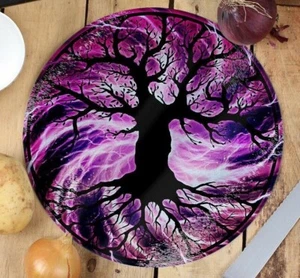 The Tree Of Life Soul - Glass Chopping Board, Spiritual, Lightning, Yggdrasil - Picture 1 of 3