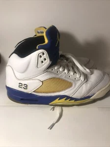 Air Jordan 5 Retro Laney blau/gelb/Herrenschuh Größe 12 - (136045-141) Schlägel - Bild 1 von 22