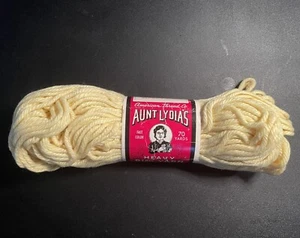 Aunt Lydia’s Heavy Rug Yarn.  One 70 Yard Skein - 221 Lt. Yellow 235A - Picture 1 of 3