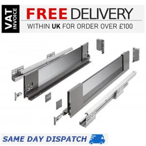 Ultra Slim AXIS PRO GLASS Soft Close kitchen drawer sides Drawer runners - Picture 1 of 9