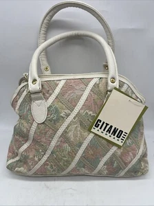 Vintage Late 80s Early 90s Gitano Shoulder Bag Purse Floral cottagecore Tapestry - Foto 1 di 5