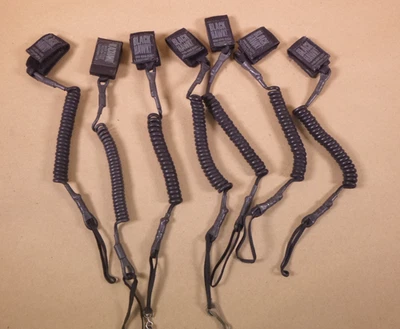 (Lot of 7) Blackhawk Tactical Pistol Lanyard, Coiled (90TPL1BK) 4020-01-493-8335 - Image 1 of 4