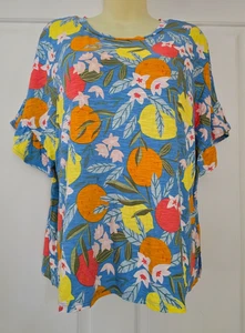 NEU Lularoe Dahl Obst Print Rüschenärmel Damen M Neu mit Etikett - Bild 1 von 8