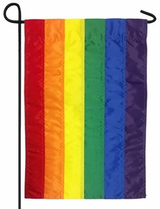 Bandera de jardín con apliques de arco iris - Imagen 1 de 1