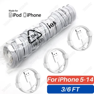USB Charger Cable Cord For iPhone 6 7 8 SE X XR XS 11 12 13 14 Pro Max Wholesale - Picture 1 of 10