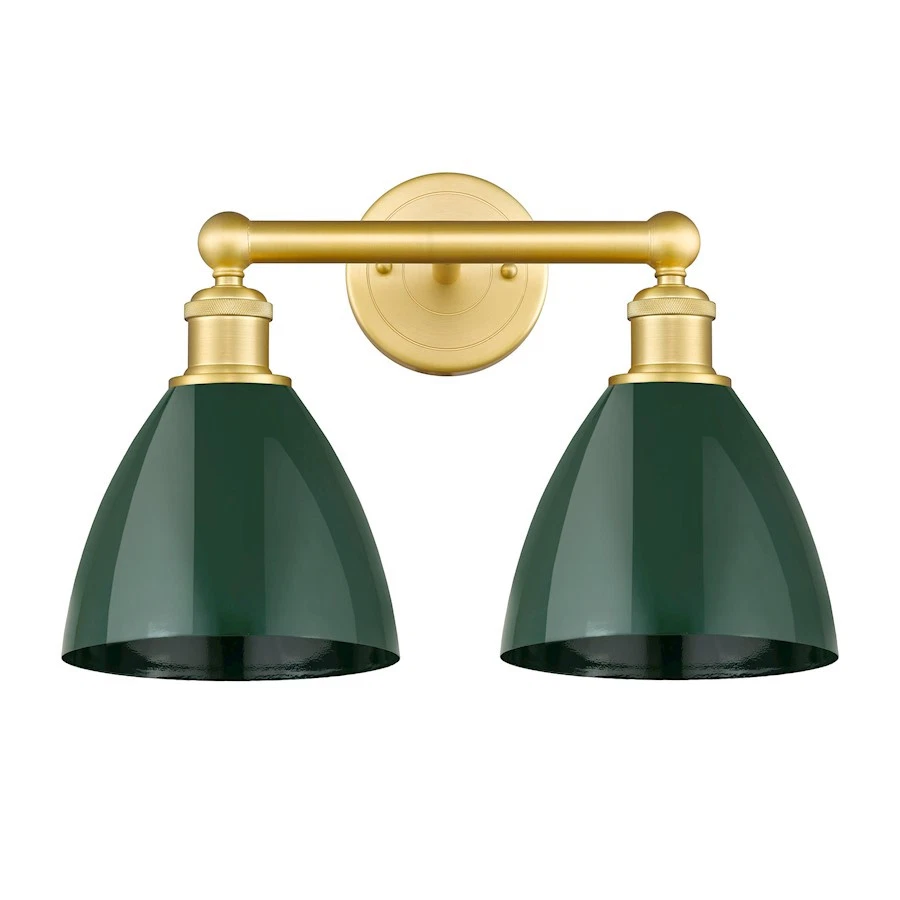 Luz de baño Innovations Plymouth Dome 2Lt 17", dorada/verde - 616-2W-SG-MBD-75-GR Foto 1 de 1