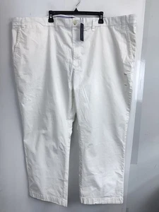 NEW Tommy Hilfiger The Flex White Pants Classic Fit Men’s 54X30 Chinos Flag Logo - Picture 1 of 9