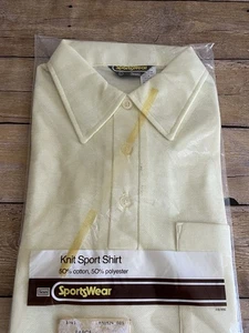 Neu mit Etikett Old New Stock Vintage Sears Sportswear Herren Shop Polo Gr. Large gelb - Bild 1 von 10