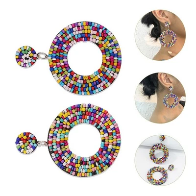  Ohrschmuck Damen Tropfenohrringe Für Frauen Ohrhänger Perlenohrringe - Bild 1 von 4