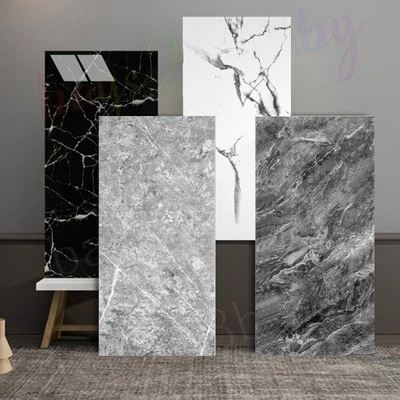 100X PVC Marble Tiles Wall Sticker Self-Adhesive Stick On Kitchen Bathroom Decor - Image 1 of 4
