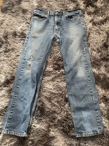 Pantalones de mezclilla vintage Levis 505 para hombre 38x34 azul pierna recta calce regular Y2K de colección  - Imagen 1 de 12