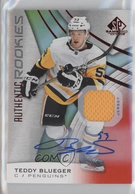 2019 SP Game Used Authentic Rookies Red Jersey Teddy Blueger #109 Rookie Auto RC - Image 1 of 2