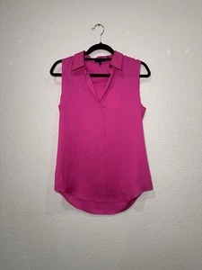 Neu mit Etikett Theory ärmellose Bluse Seide rosa Small - Bild 1 von 7