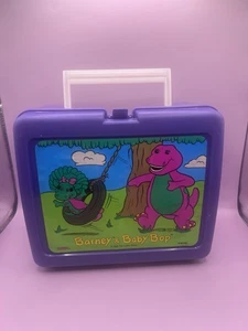 Vintage 1992 Barney And Baby Bop Plastic Lunch Box - No Thermos - Picture 1 of 9