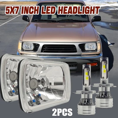 For Chevy Express Cargo Van 1500 2500 3500 Pair 7x6 5x7 Headlights Hi/Lo DRL - Изображение 1 из 4