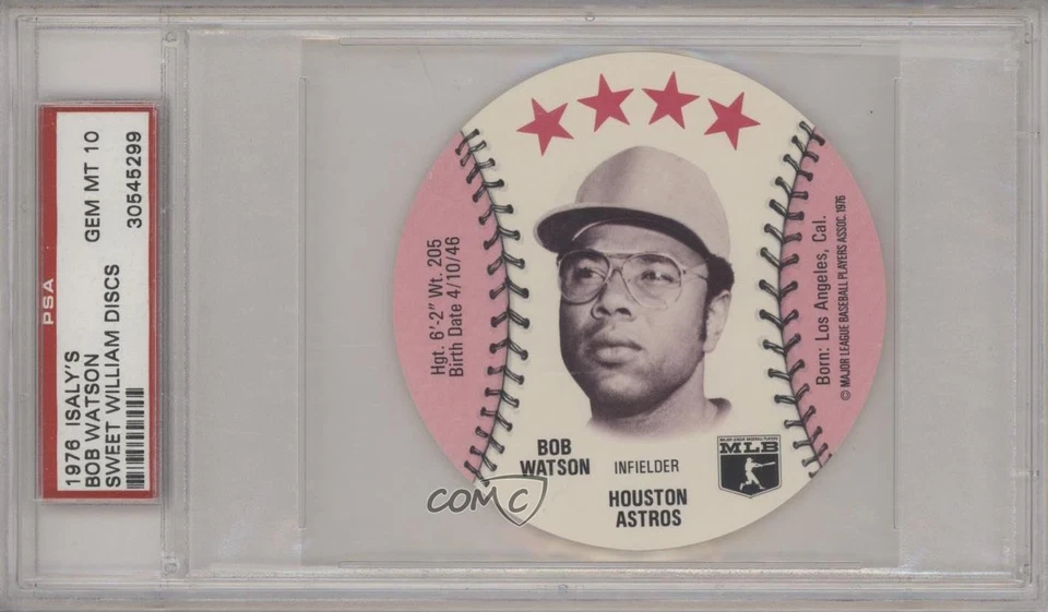 1976 MSA Discs Isaly's/Sweet William Bob Watson PSA 10 GEM MT - Image 1 of 2
