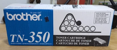 Geniune Brother TN-350 OEM Toner Cartridge Black Genuine New Open Box - Image 1 of 2