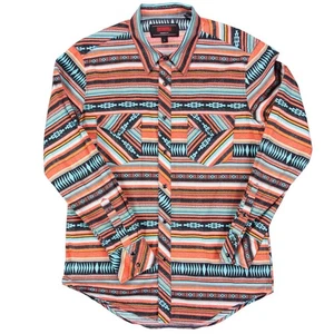 Rock & Roll Denim Herren L Mehrfarbig Azteken Southwestern Pearl Snap Hemd Modern - Bild 1 von 10
