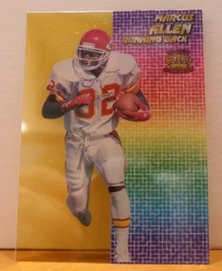 TARJETA DE FÚTBOL AMERICANO MARCUS ALLEN KANSAS CITY CHIEFS INSERTO DE PERSECUCIÓN # 15 DE 20 ACETATO - Imagen 1 de 2
