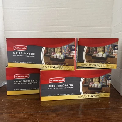 (4) Организация кладовой Rubbermaid ПОЛОЧНЫЙ ТРЕК И КОНТЕЙНЕР - Изображение 1 из 2