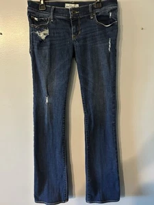 Abercrombie Kids Bootcut Flare Distressed Jeans Girls Sz 16 - Picture 1 of 4