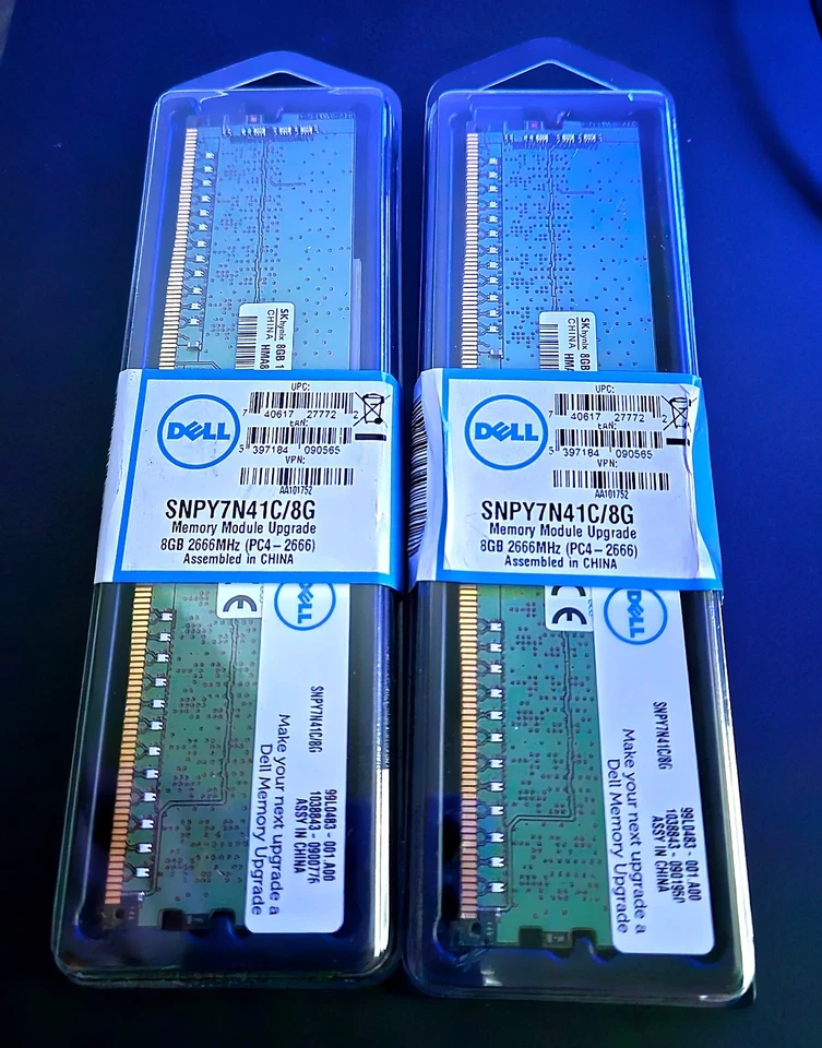 Original DELL Arbeitsspeicher SNPY7N41C/8G 2 x 8 GB (16GB) DDR4 NEU versiegelt! - Bild 1 von 1
