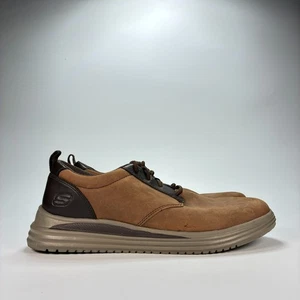 Mocassini slip on Skechers Proven Mursett marroni scarpe casual 204667 uomo taglia 12 - Foto 1 di 11