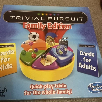 Trivial Pursuit Family Edition Kids Adults Trivia Board Game read description  - Image 1 of 4