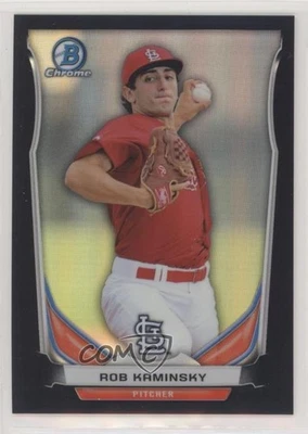 2014 Bowman Draft Top Prospects Chrome Black Refractor /75 Robert Kaminsky Rob - Image 1 of 2