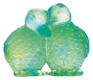 DAUM CRYSTAL TURQUOISE DUCKLINGS FIGURINE #02484-1 BRAND NIB DUCK LOVE SAVE$ F/S - Picture 1 of 1