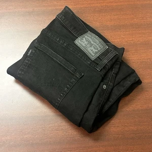 Levis 724 High Rise Straight Jeans Womens Size 33 Black Streetwear See Details - Picture 1 of 8