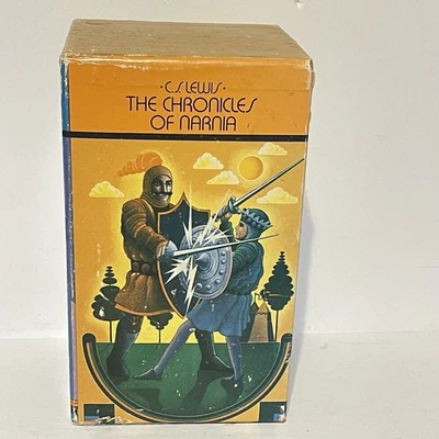 Vintage Chronicles of Narnia by C.S. Lewis, 1974 Collier Books Box Set of 7 - Image 1 of 4
