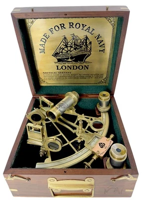 8 Pulgadas Latón Gran Barco Historia Capitán Sextante Hecho a Mano Regalo para el Día del Padre,... Foto 1 de 4