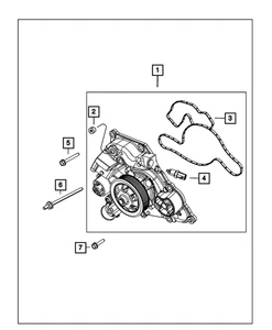 Genuine Mopar Water Pump 68346915AA - Picture 1 of 3