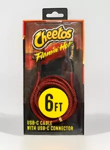 NEW Cheetos Flamin' Hot USB-C To USB-C Connectors 6ft Charging Cable - Photo 1 sur 5