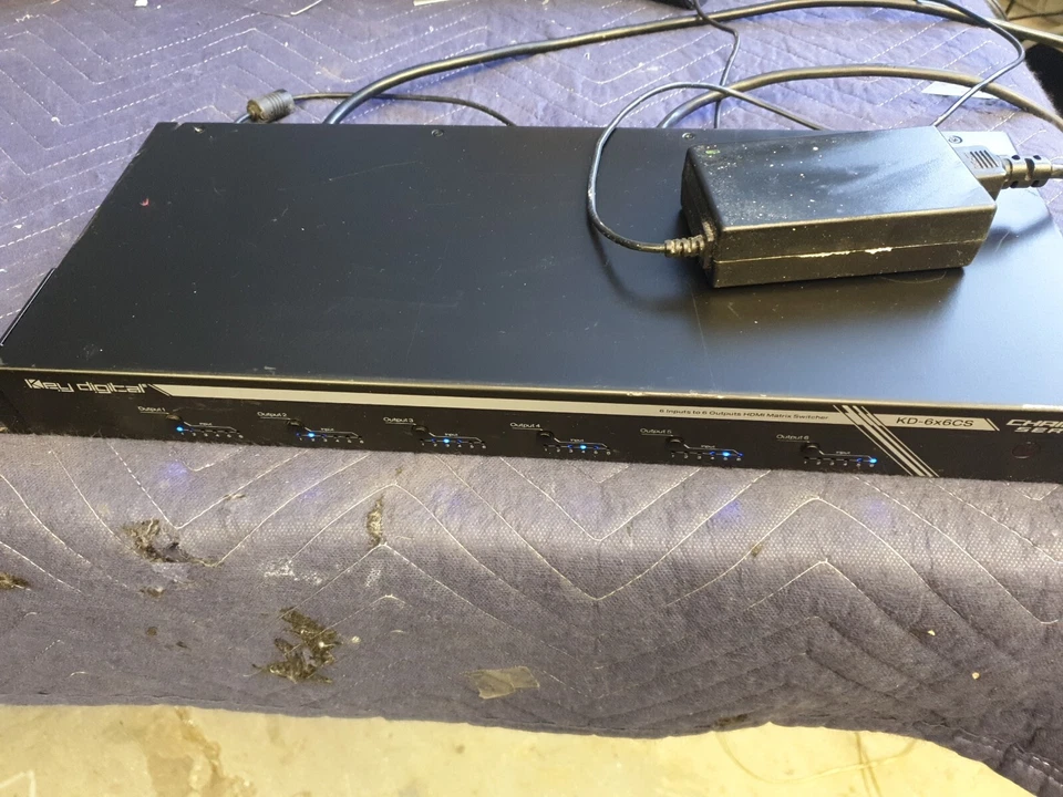 Key Digital KD-6x6CS Audio Video Distribution AMP Switch, no remote control  - Image 1 of 4