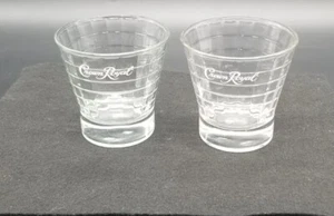 Set/2. Crown Royal Optic Cube Rocks Whiskey Bourbon Glasses Lowball - Picture 1 of 9