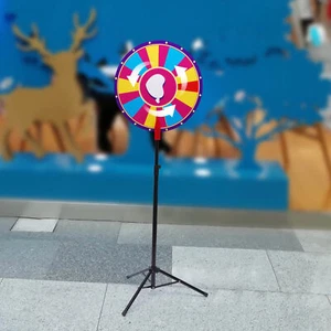 24" Prize Wheel Tripod Spinning Folding Stand Dry Erase Fortune Spinning Game AU - Picture 1 of 12