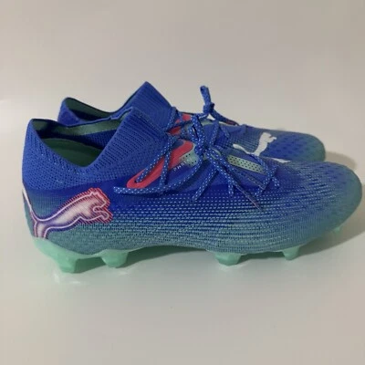 彪马男式 9.5 码未来 7 码终极 FG/AG 足球鞋蓝色 107916-01 全新 — 第 1/4 张图片