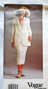 Voque Donna Karan "Misses Jacket, Vest, Skirt #1165" Pattern Size 18-20-22 - Picture 1 of 4